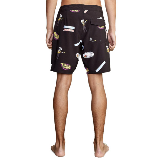 RVCA Ανδρικό μαγιό Hot Fudge Trunk 18" - Printed Board Shorts for Men